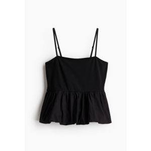 Top cu bretele si cu peplum tip balon