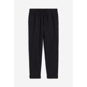 Pantaloni tip jogging din amestec de in