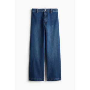 Pantaloni cropped din twill