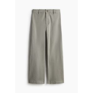 Pantaloni cropped din twill