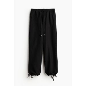 Pantaloni din amestec de in cu elastic