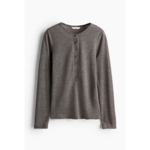 Bluza Henley tricotata fin