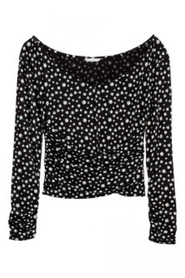  Bluza drapata de jerseu