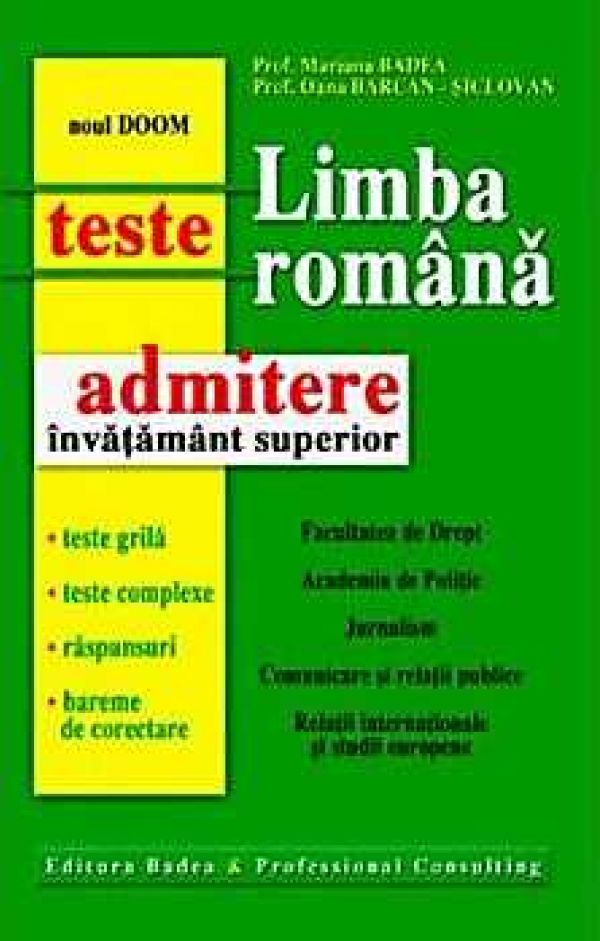  TESTE ADMITERE INVATAMANTUL SUPERIOR