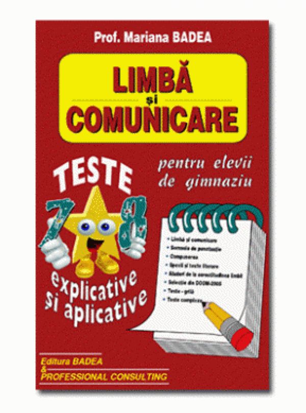  LIMBA SI COMUNICARE TESTE EXPLICATIVE SI APLICATIVE 7-8