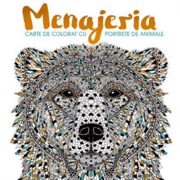  MENAJERIA. CARTE DE COLORAT CU PORTRETE DE ANIMALE