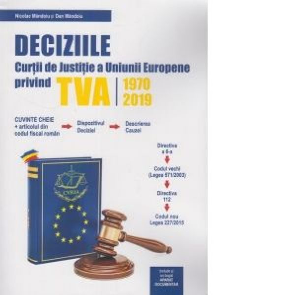  DECIZIILE CURTII EUROPENE DE JUSTITIE PRIVIND TVA 1970-2019