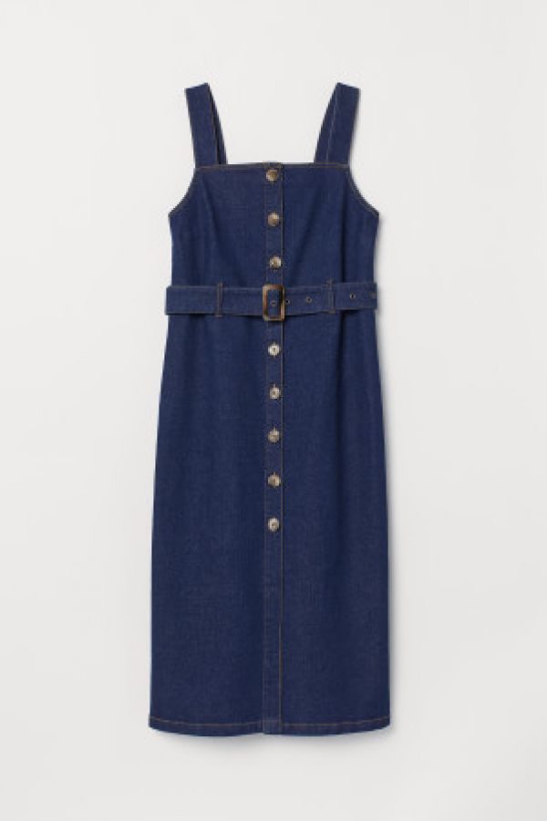  Rochie de denim pana la gamba