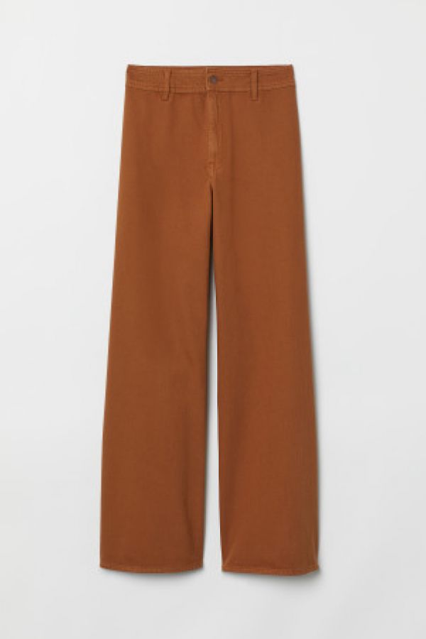  Pantaloni largi de twill