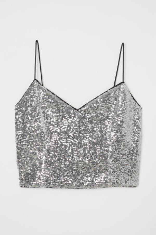  Top-bralette cu paiete