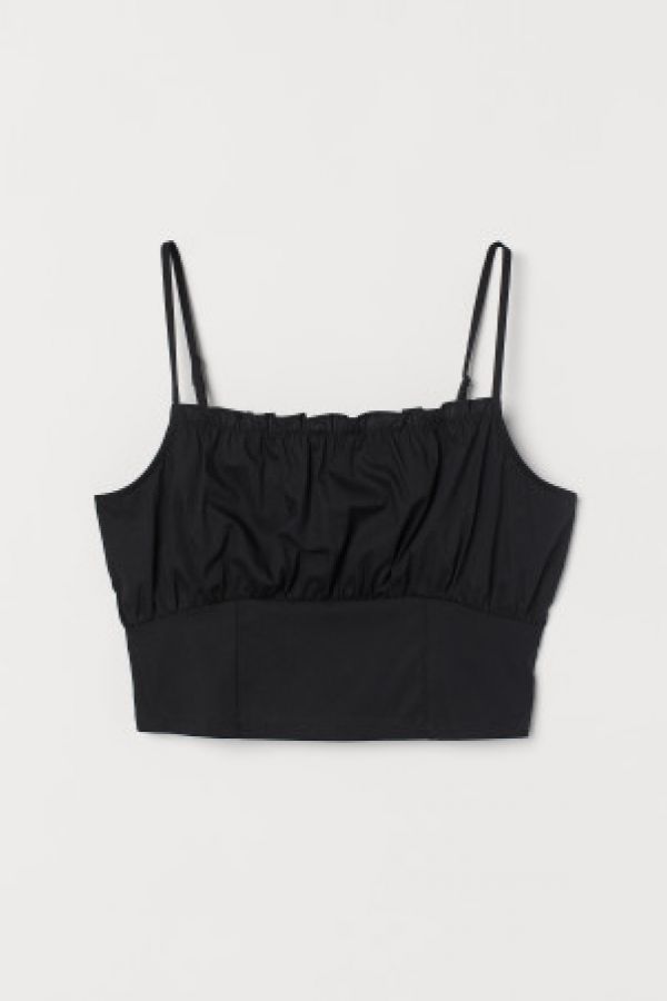  Top cropped de bumbac