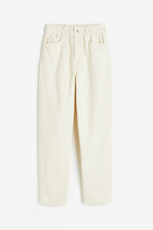  Pantaloni de twill cu talie inalta