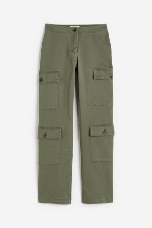  Pantaloni cargo din twill de bumbac