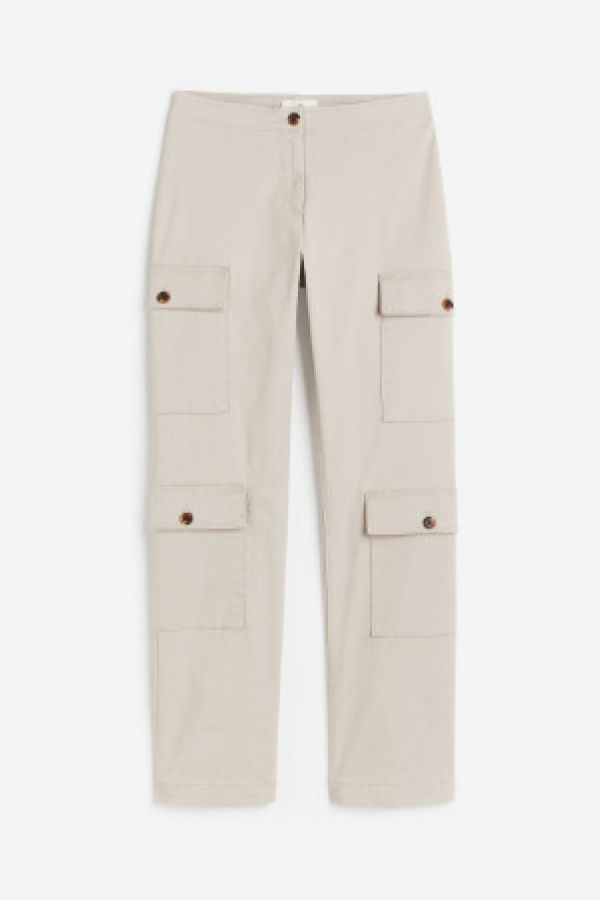  Pantaloni cargo din twill de bumbac