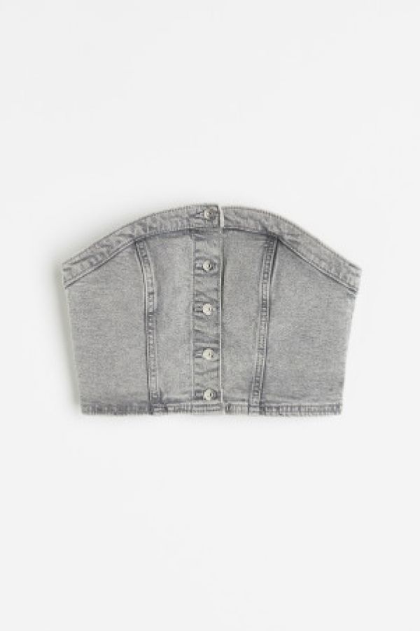  Top tip bustiera din denim