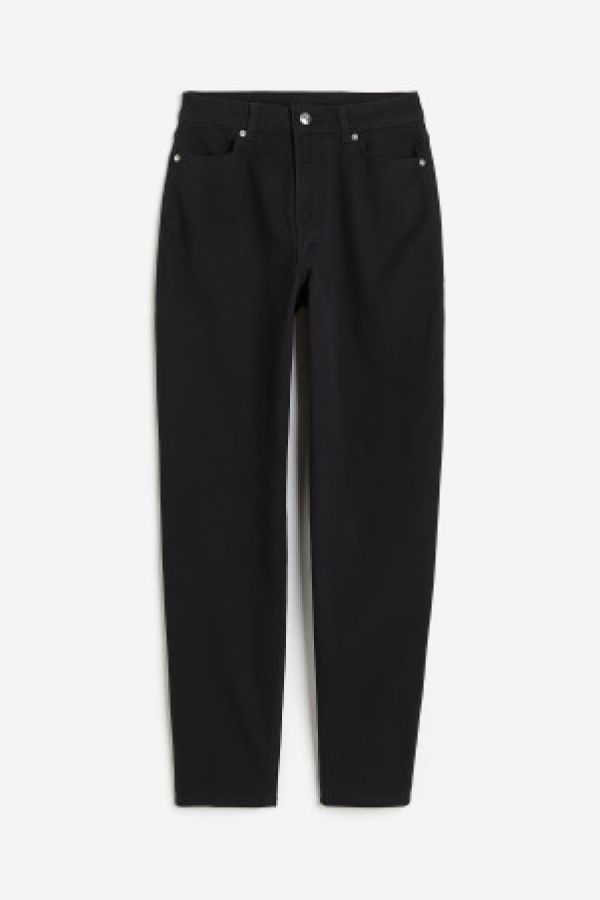  Pantaloni Mom Loose Fit din twill