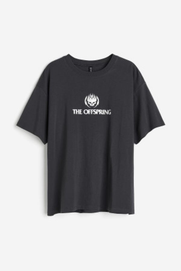  Tricou supradimensionat cu imprimeu