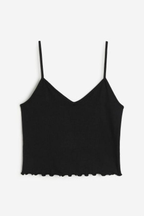  Top cropped cu bretele