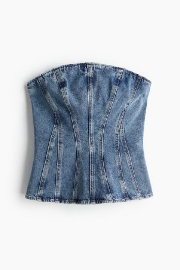  Top tip bustiera din denim