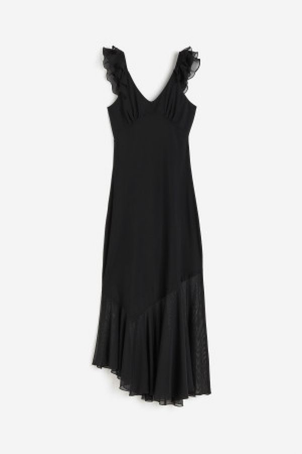  Frill-trimmed mesh dress