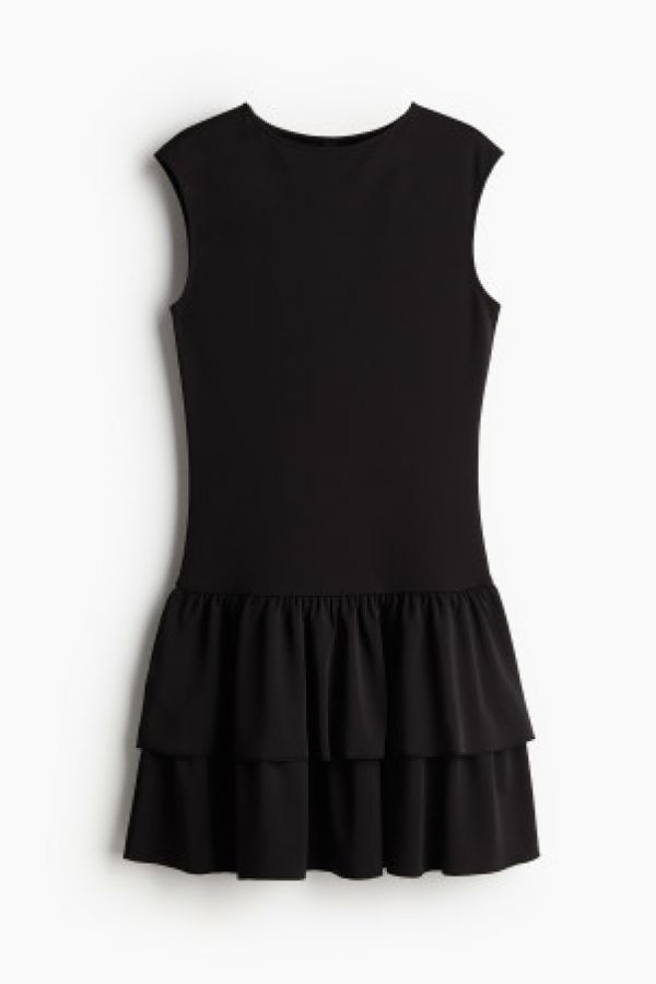  Tiered-skirt jersey dress